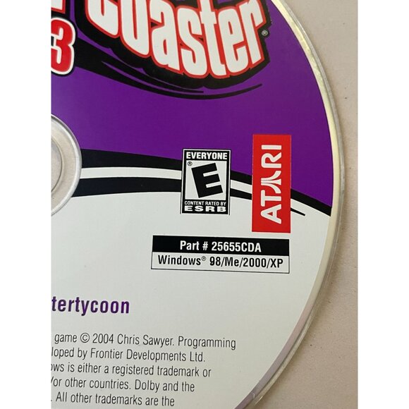 Roller Coaster Tycoon 3 ATARI PC CD-Rom Disk only - Picture 3 of 7
